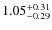 $ 1.05 _{\rm - 0.29 }^{+ 0.31 } $