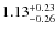 $ 1.13 _{\rm - 0.26 }^{+ 0.23 } $