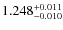 $ 1.248 _{\rm - 0.010 }^{+ 0.011 } $