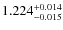 $ 1.224 _{\rm - 0.015 }^{+ 0.014 } $