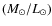 $(M_{\odot}/L_{\odot})$