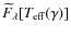 $\widetilde{F}_{\lambda}[T_{\rm eff}(\gamma)]$
