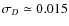 $\sigma_D\simeq0.015$