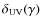 $\delta_{\rm UV}(\gamma)$