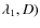 $\lambda _1, D)$