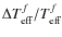 $\Delta T_{\rm eff}^f/T_{\rm eff}^f$