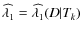 $\widehat{\lambda_1} = \widehat{\lambda_1}(D\vert T_k)$