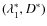 $(\lambda_1^*,D^*)$
