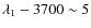 $\lambda_1 - 3700 \sim 5$