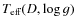 $T_{\rm eff}(D,\log g)$