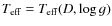 $T_{\rm eff} = T_{\rm eff}(D,\log g)$