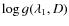 $\log g(\lambda_1, D)$