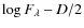 $\log F_{\lambda}-D/2$