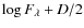 $\log F_{\lambda}+D/2$