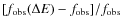 $[f_{\rm obs}(\Delta E)-f_{\rm obs}]/f_{\rm obs}$