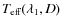 $T_{\rm eff}(\lambda _1, D)$