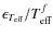 $\epsilon_{T_{\rm eff}}/T_{\rm eff}^f$