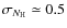 $\sigma_{N_{\rm H}} \simeq 0.5$