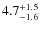 $\rm 4.7^{+1.5}_{-1.6}$