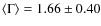 $\langle \Gamma \rangle = 1.66 \pm 0.40$