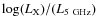 $\log (L_{\rm X})/(L_{\rm 5~GHz})$