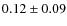 $0.12 \pm 0.09$