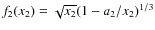 $f_{2}(x_{2})=\sqrt{x_{2}}(1-a_{2}/x_{2})^{1/3}$
