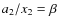$a_{2}/x_{2} = \beta$