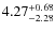 $\rm 4.27^{+0.68}_{-2.28}$