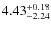 $\rm 4.43^{+0.18}_{-2.24}$