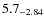 $\rm 5.7_{-2.84} $