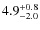 $\rm 4.9^{+0.8}_{-2.0}$