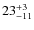 $\rm 23^{+3}_{-11}$