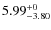$\rm 5.99^{+0}_{-3.80}$