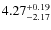 $\rm 4.27^{+0.19}_{-2.17}$