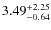 $\rm 3.49^{+2.25}_{-0.64}$