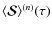 $\langle{\bm {\mathcal S}}\rangle^{(n)}(\tau)$