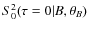 $S^2_0(\tau=0\vert B,\theta_{B})$