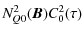 $\displaystyle N^2_{Q0}(\bm B)C^2_0(\tau)$