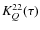 $K^{22}_{Q}(\tau)$