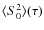 $\langle{S}^2_0\rangle(\tau)$