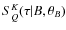 $S^K_Q(\tau\vert B,\theta_{B})$