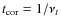$t_{\rm cor}=1/\nu_t$
