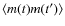 $\langle m(t)m(t')\rangle$