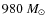 $980~M_{\odot}$