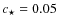 $c_\star=0.05$