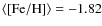 $\langle
\rm {[Fe/H]}\rangle=-1.82$
