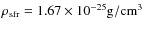 $\rho_{\rm {sfr}}=1.67\times
10^{-25}\rm {g/cm^{3}}$