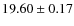 $19.60\pm0.17$