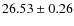 $26.53\pm0.26$